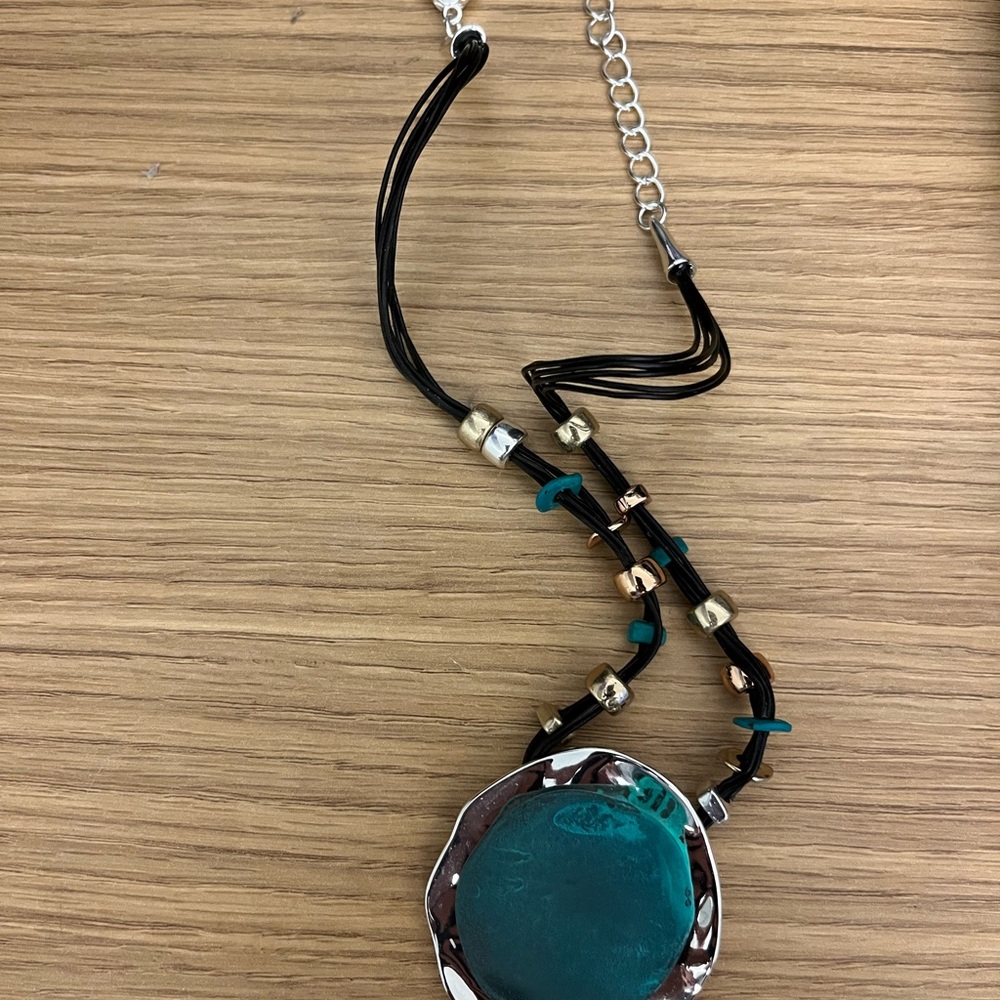 Elegant Turquoise Pendant Necklace Robert Lee Morris